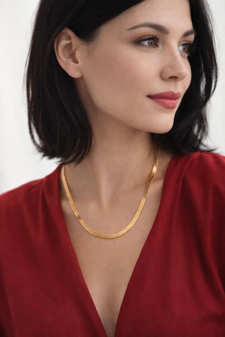 Nová luxusná retiazka na krk z chirurgickej ocele, 