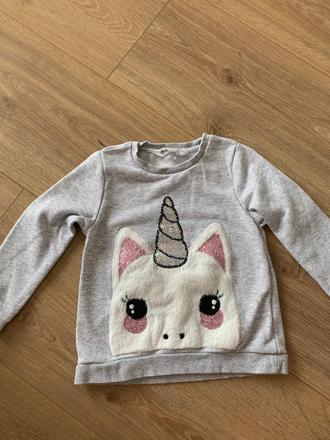 Mikina s jednorozcom, h&m,104