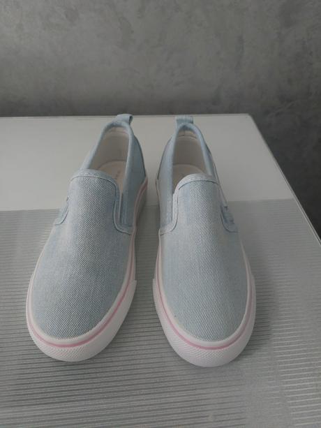 Dievčenské džínové  plátenky na hrubej platforme, reserved,33