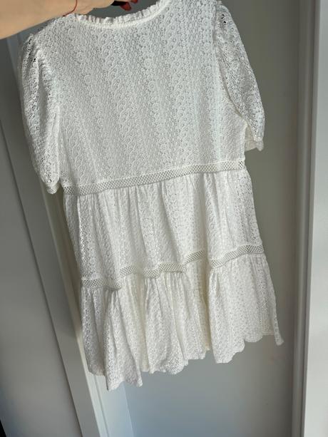 Reserved čipkovane šaty biele, reserved,m
