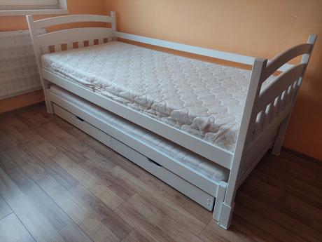 Posteľ s prísteľkou a šuflíkmi, šírka (cm): 90,dĺžka (cm): 200