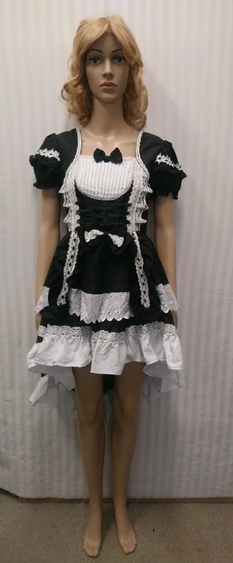 2 dielny kostým slúžka lolita, chyžná, xs,