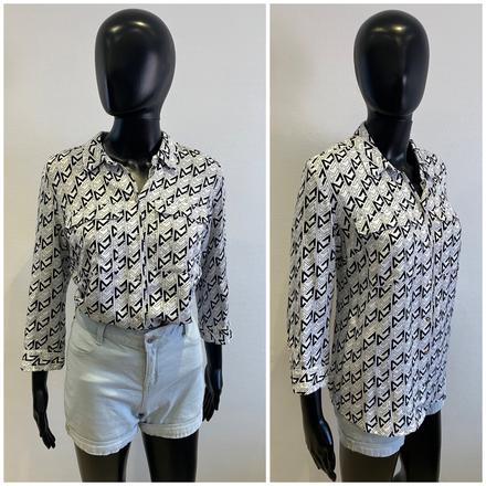 Dámska vzorovaná košeľa čiernobiela mohito (34), xs