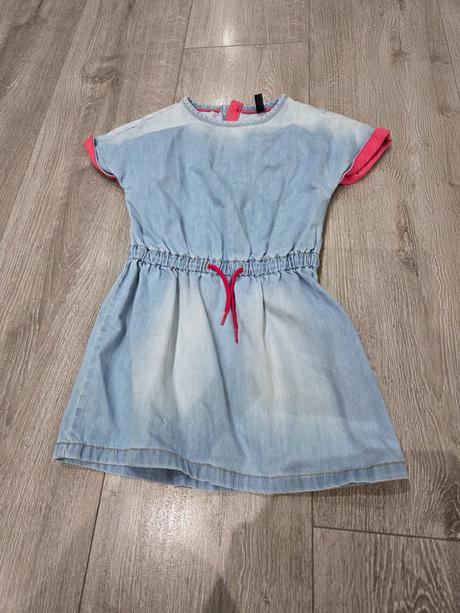 Riflové šaty benetton, benetton,128