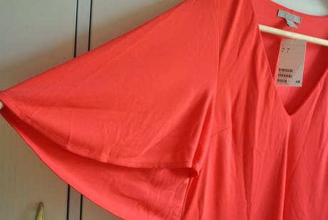 Lososové šaty, h&m,34