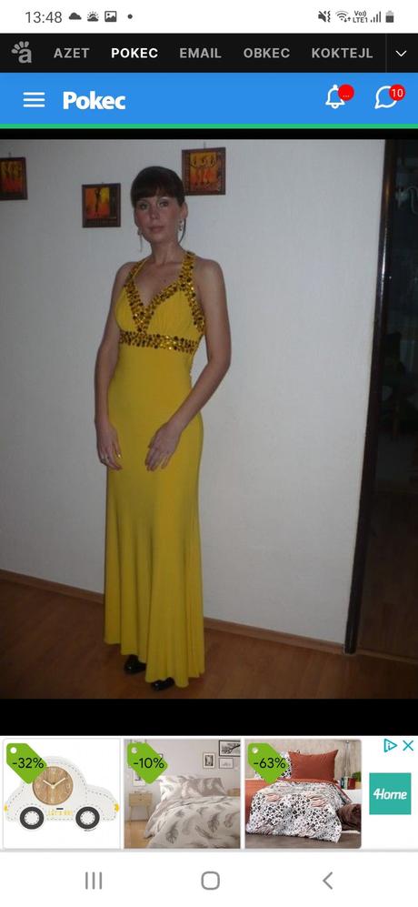 Spoločenske šaty žlte, m