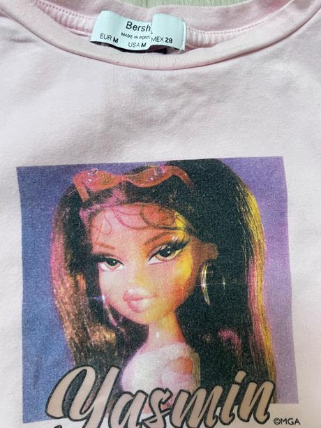 Yasmin crop tričko, bershka,m
