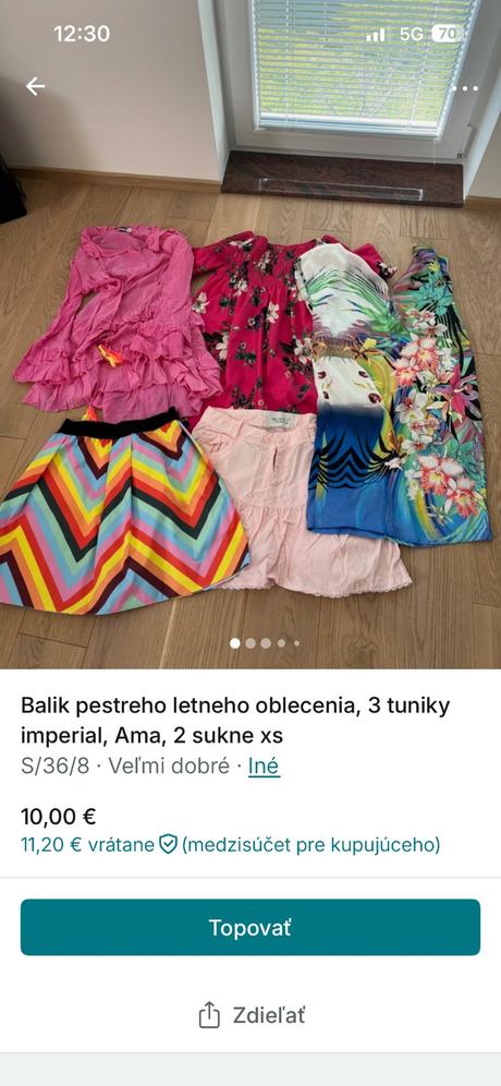 Sada pestreho letneho oblecenia xs/s imperial, ama, s