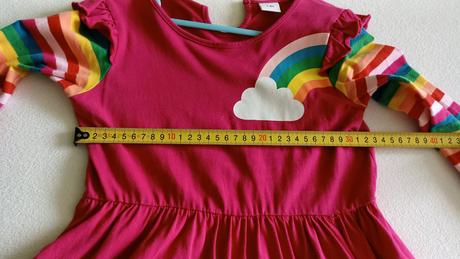 Bavlnené dúhové šaty veľ. 128, 128