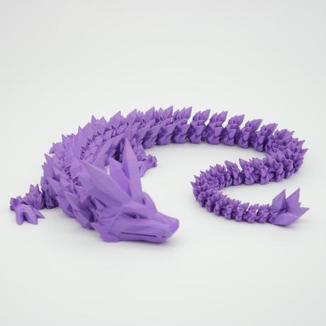 Krištáľový drak crystal dragon 3d tlač,