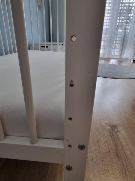 Detská drevená postieľka, šírka (cm): 60,dĺžka (cm): 120