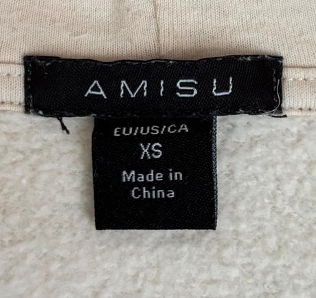 Dámska krémová mikina na zips xs, amisu,xs