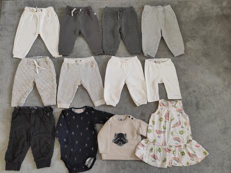 Balík tepláky oblečenie zara,h&m, lindex, 68–80