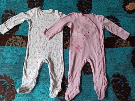 Set pyžamko s myškou/kvety, f&f,68