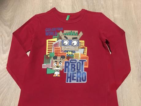 Kvalitné tričko s dlhým rukávom, zn. benetton, 4 r, benetton,110