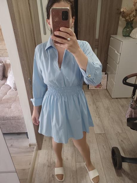 Košelové šaty, h&m,l