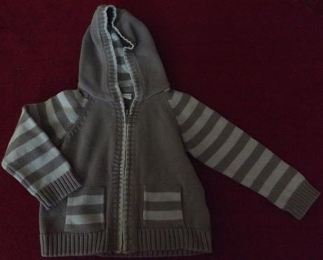 Šedý / hnedý / olivový svetrík s kapucňou, cherokee,86