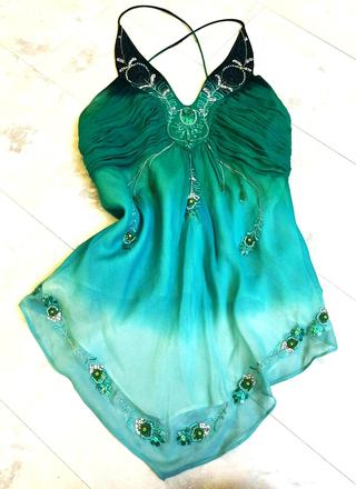 Smaragdový top fairycore, 40