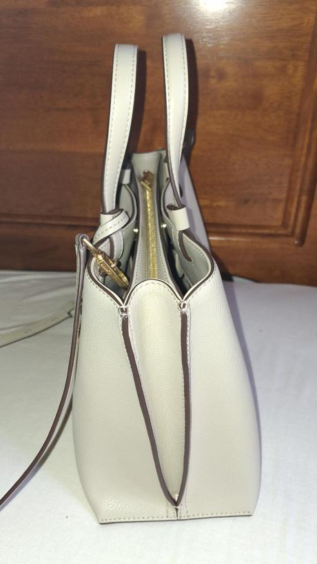 Béžová kožená kabelka dkny, dkny