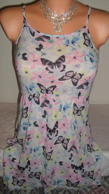 Motylikova bavlnena tunika, h&m,xs