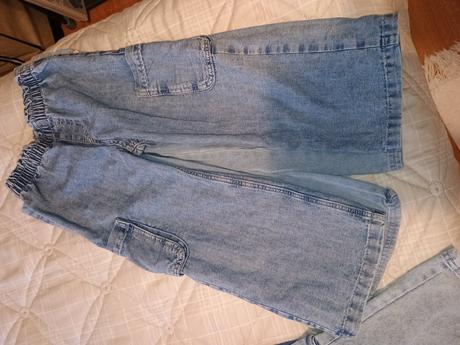 Nohavice 7ks + riflové bunda, h&m,110