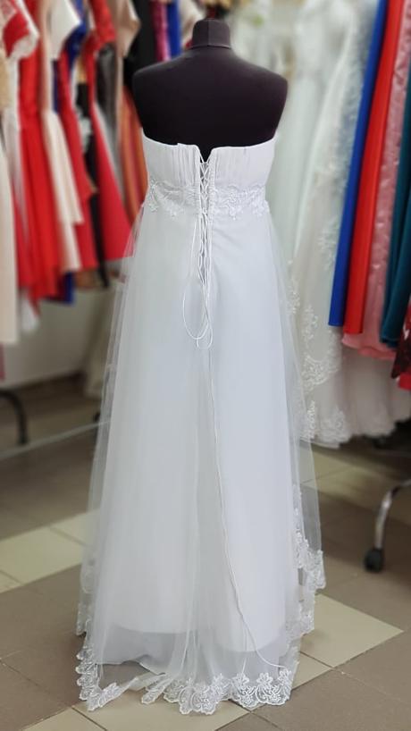 Svadobné šaty pre tehotné, l