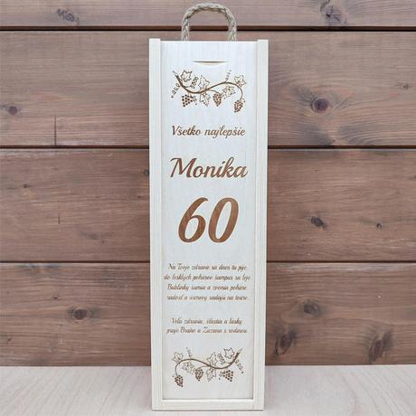 Drevená kazeta na víno, 