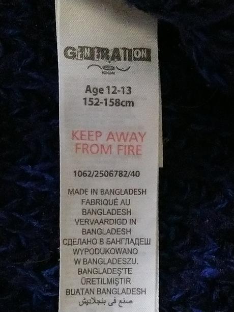 Dievčenský modrý acrylový pulóver, generation, 158