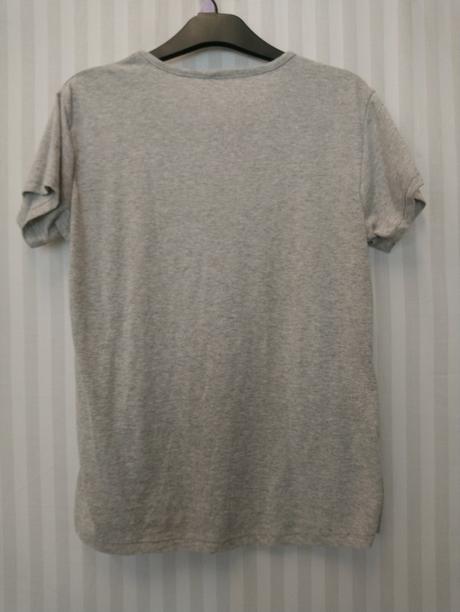 Dámsky sivý elastický top s nápisom, l, l