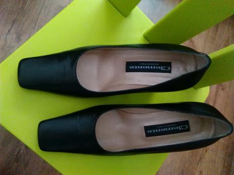 Kožené poltopánky na vyššom opätku č. 38, 38