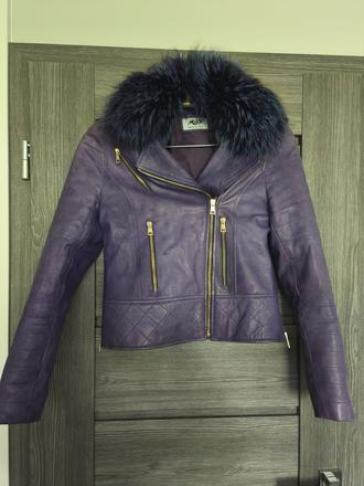 Kozena bunda s pravou kozusinkou max leather, s