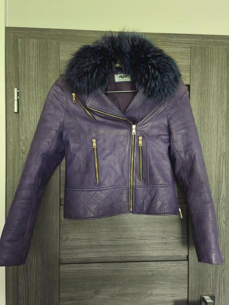 Kozena bunda s pravou kozusinkou max leather, s