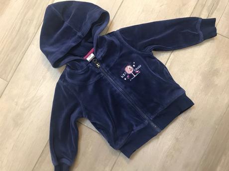 Zamatová mikinka s vtáčikmi, 74