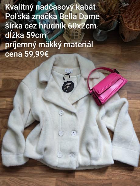 Krásny nadčasový kabát značky bella dame, 