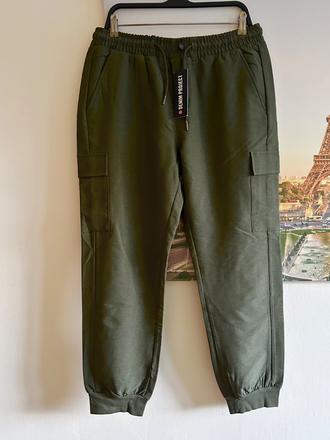 Pánske tmavé khaki nohavice zn.denim projekt č.l, l