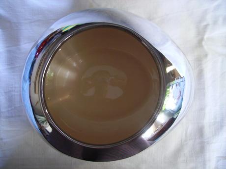 Strieborná keramická misa alebo kvetináč, 