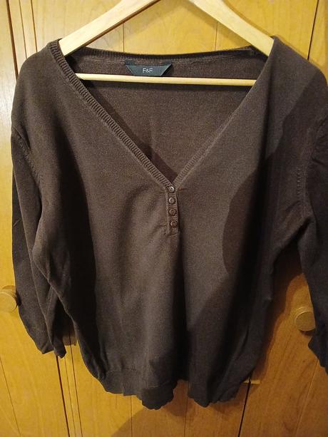 Hnedý pulover, f&f,xl