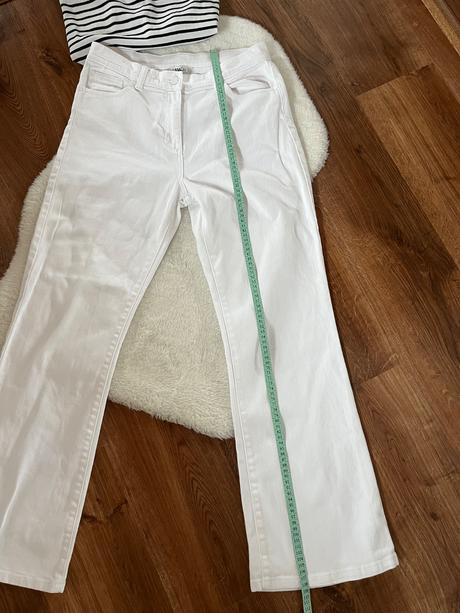 Biele rozšírené džínsy, m&co,l