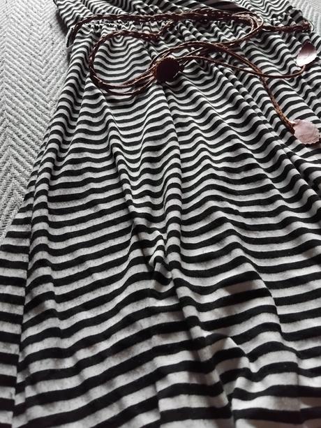 Letne pasikave šaty, xs