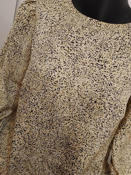 H&m elegantná vzorovaná blúzka krémová, h&m,l