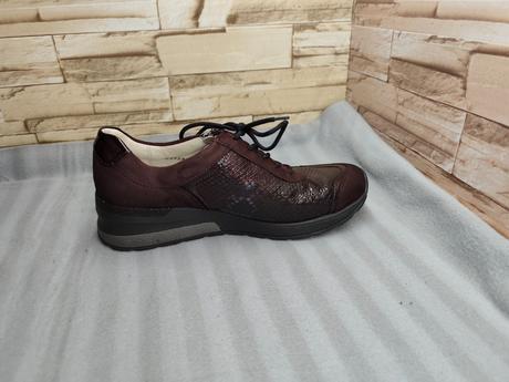 Waldläufer 38,5 - dámske kožené bordové topánky, 39