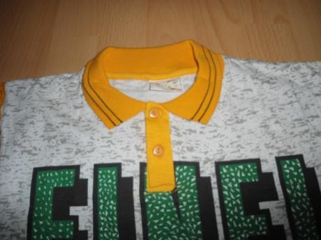 Žlto - biele uni tričko, 146