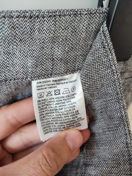 Široké ľanové nohavice 36/38, h&m,36