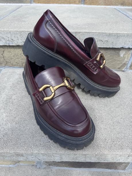 Burgundy loafery 40, stradivarius,40