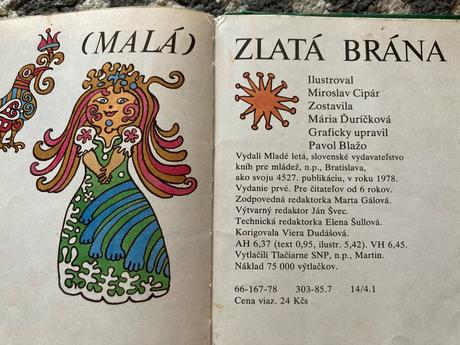 Malá zlatá brána prvé vydanie 1978, 