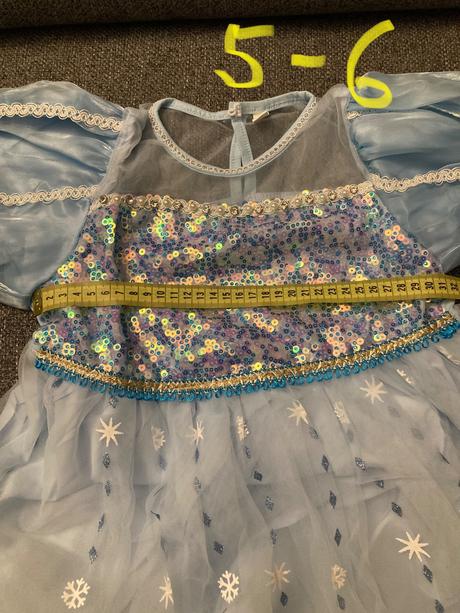 Nové šaty frozen elsa kostým na 4-5/5-6 rokov,