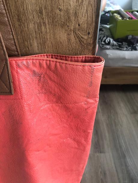 Oranzovo hneda velka kozenkova taska,