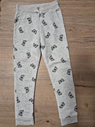 Tepláky s motýlikmi, h&m,122