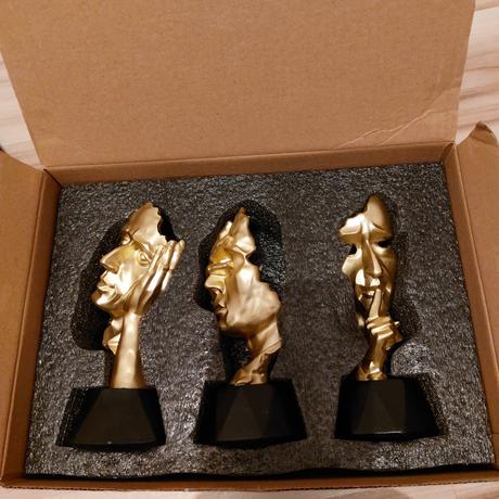 3d dekorácie  nevidím, nepočujem, nehovorím, 