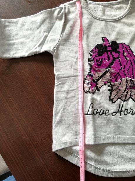 Tričko s dlhým rukávom s premieňacím koňom, 116